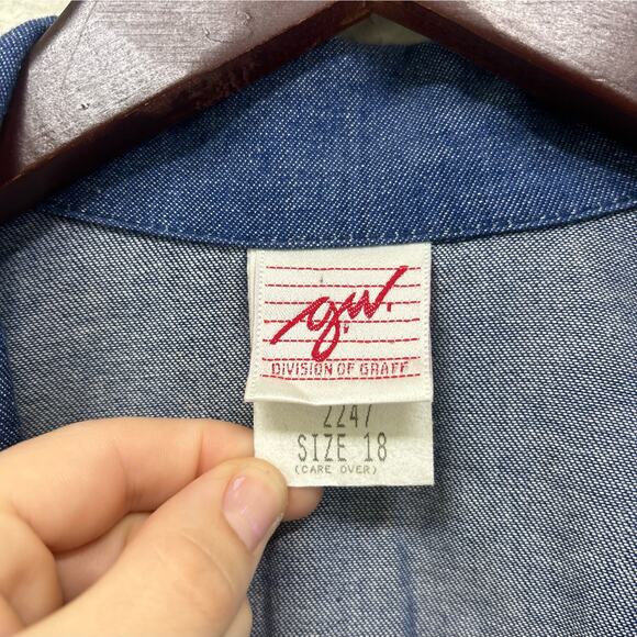 Vintage Southwest Beaded Denim Jacket Size Womens 18 - Picture 4 of 6